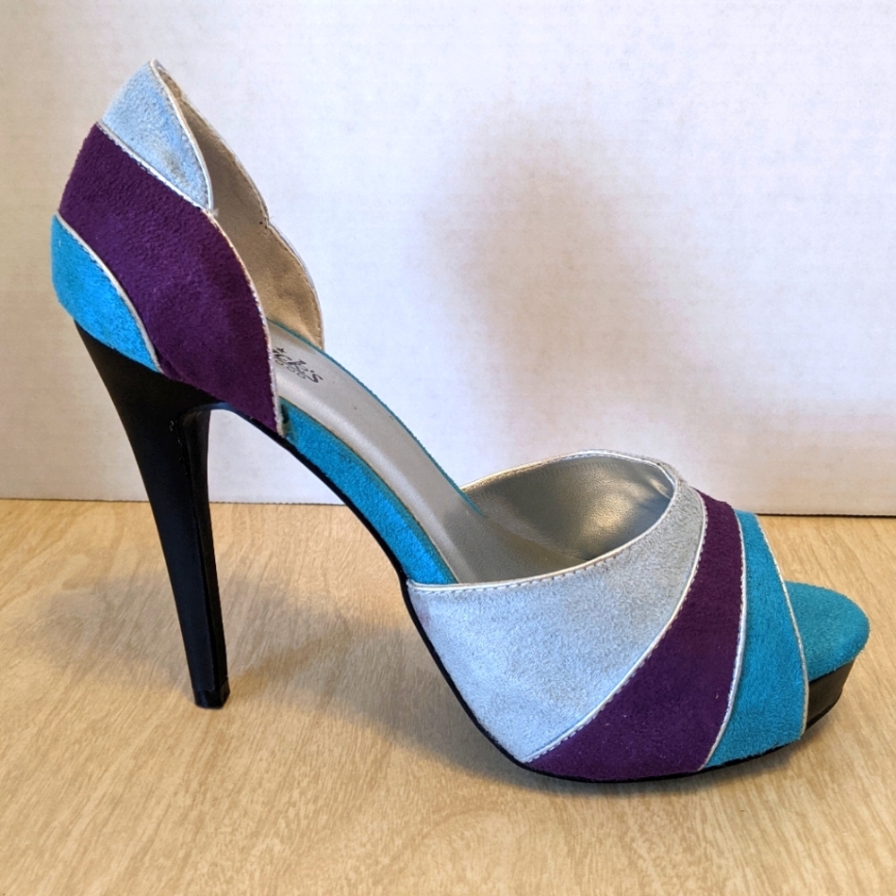 Fredrick's of Hollywood Colorblock Heels 8